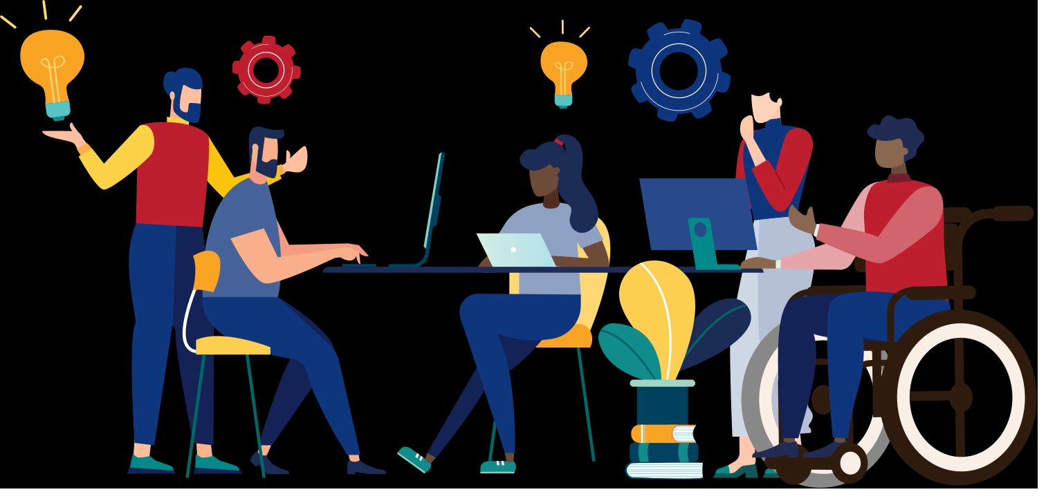 Diverse team collaborating on transformation projects