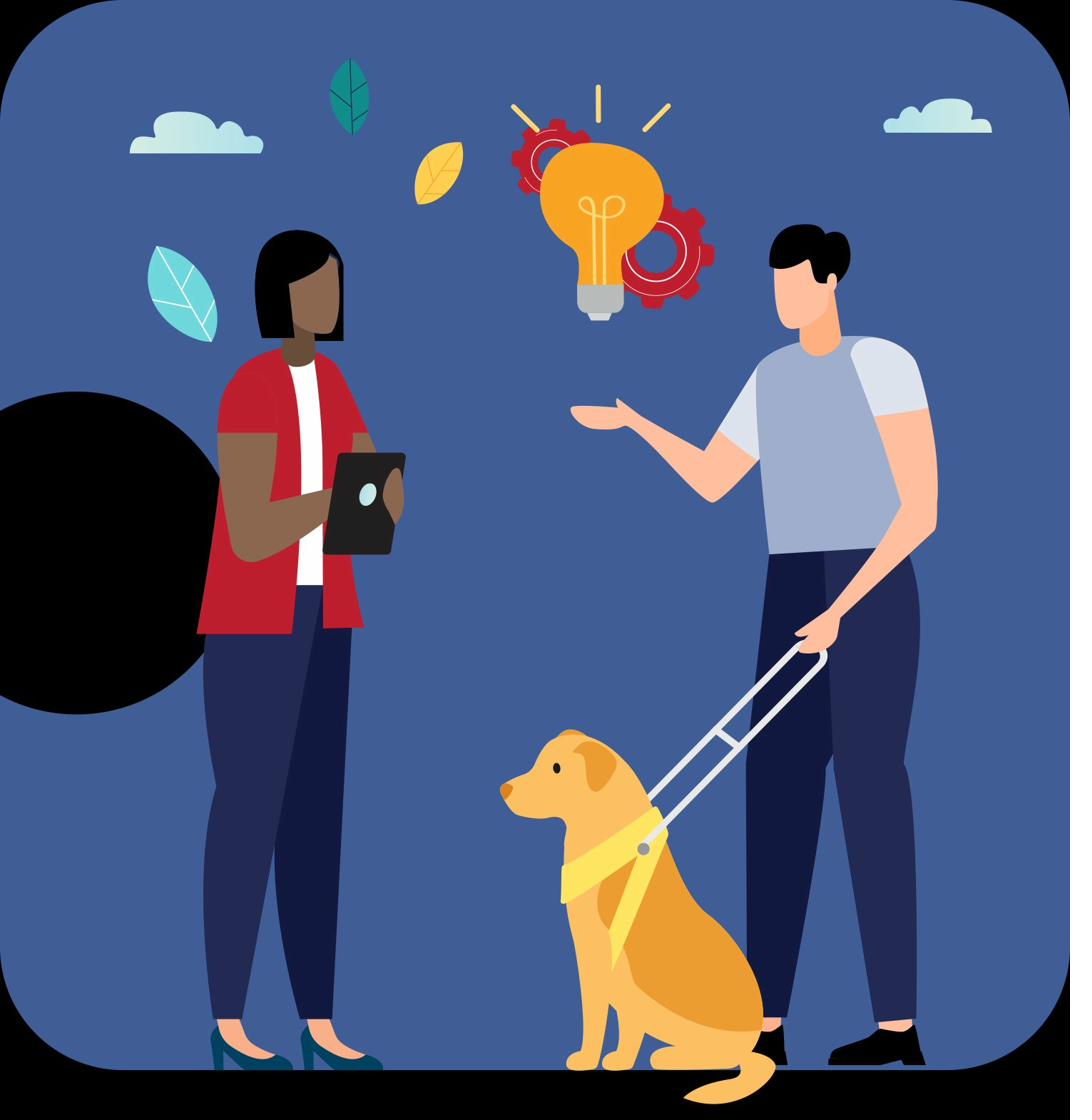 Two professionals sharing ideas and working collaboratively